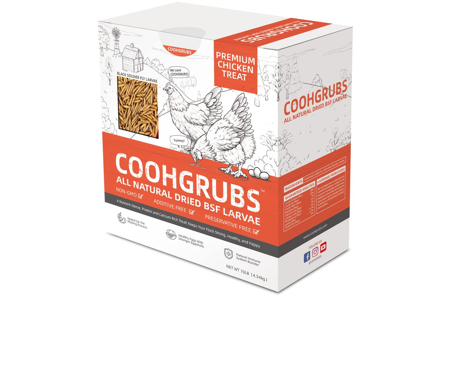 COOHGRUBS All Natural Dried Black Soldier Fly Larvae